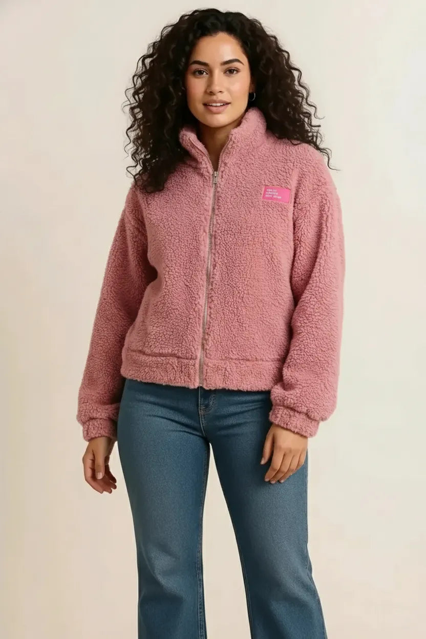 Women's Front Zip High Pile Fleece Jacket