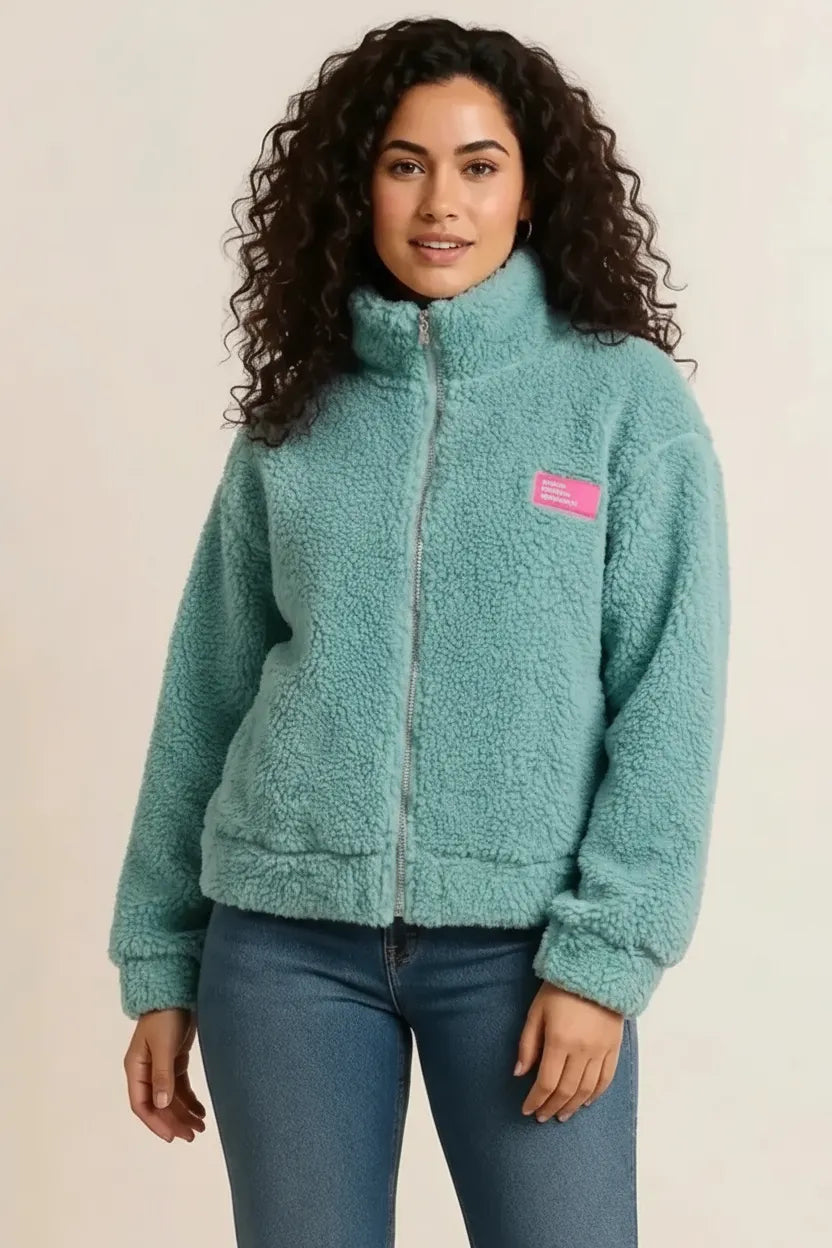 Women's Front Zip High Pile Fleece Jacket