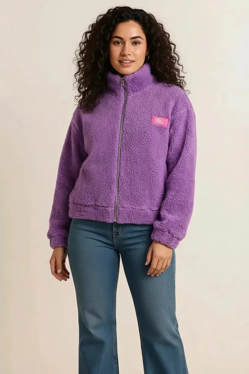 Women's Front Zip High Pile Fleece Jacket