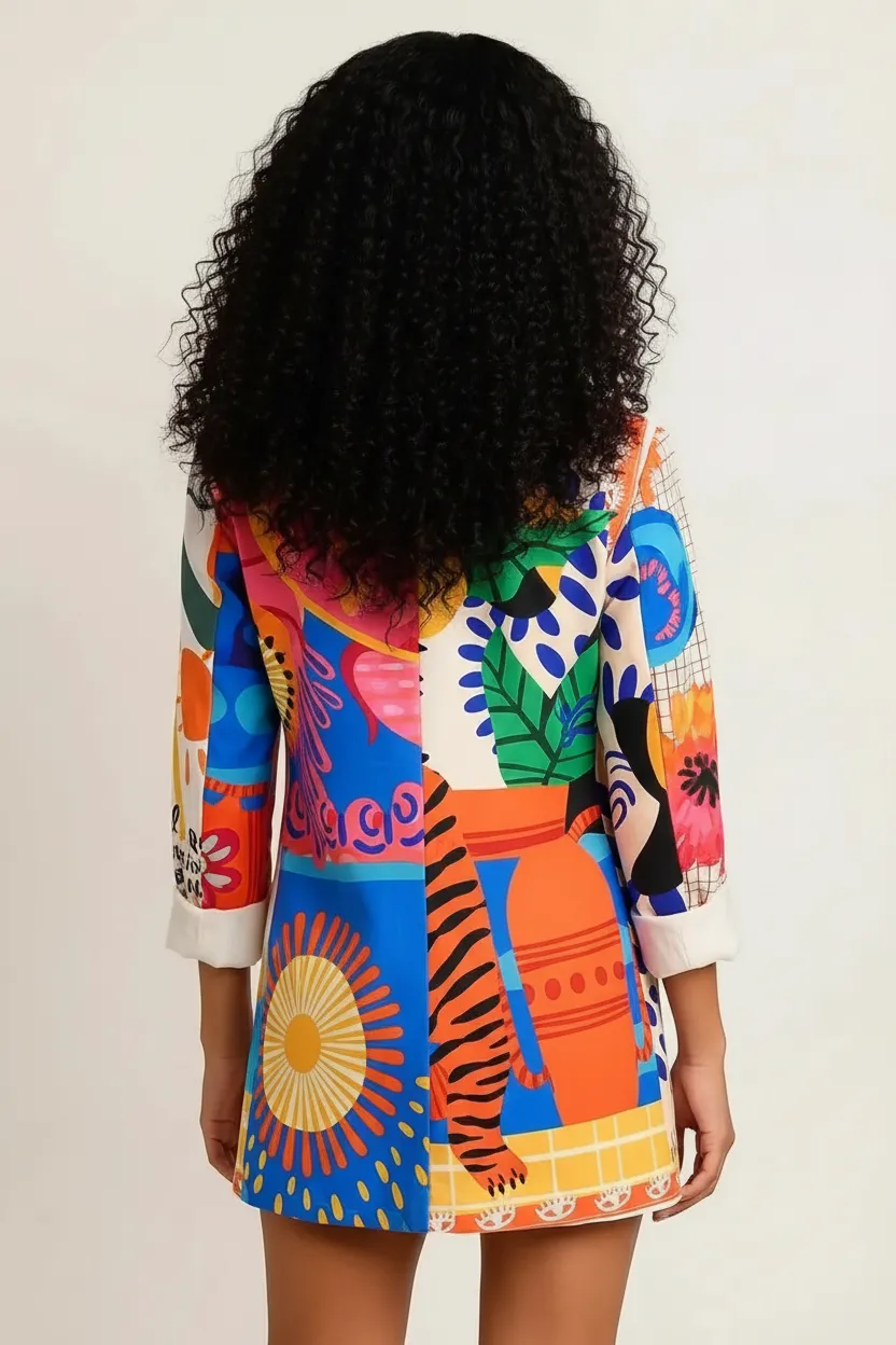 Blazer with front back designs