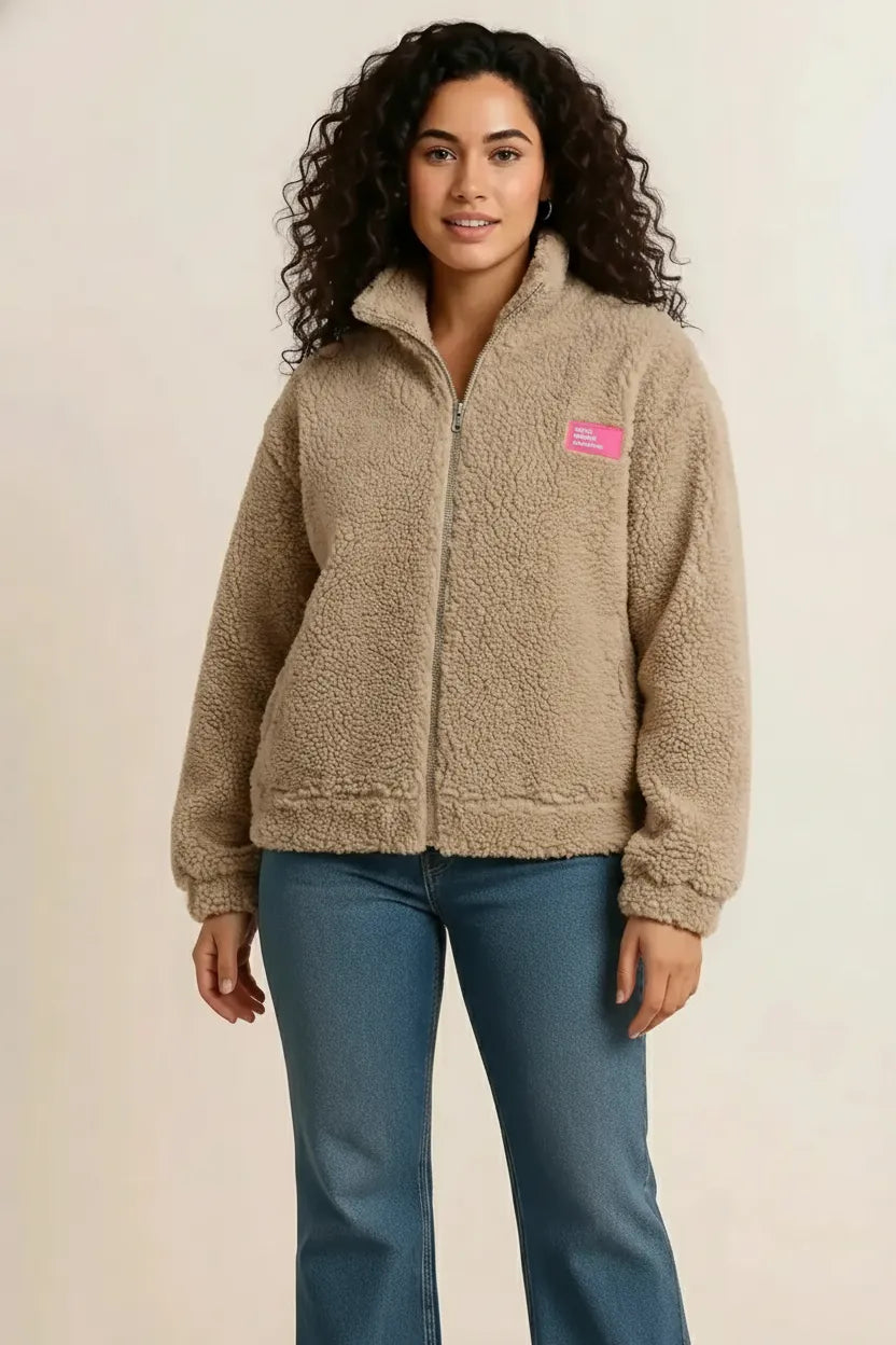 Women's Front Zip High Pile Fleece Jacket